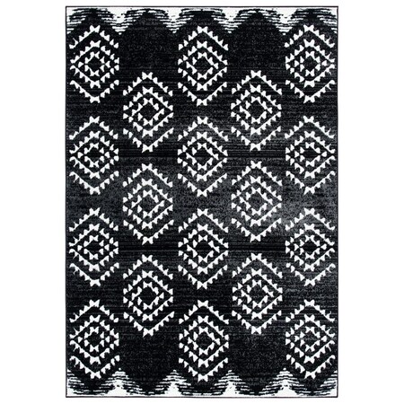 Safavieh 3 x 5 ft. Skyler Power Loomed Rectangle Area Rug Black & Ivory SKY179Z-3